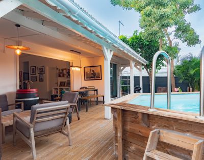 Lumineuse villa avec piscine | À 1 min de la plage